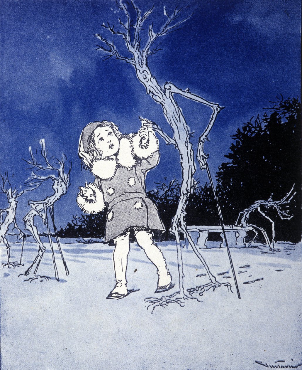Illusztráció a „La storia di Peter Pan”-hoz, James Matthew Barrie (JM vagy J. M. Barrie) alkotó: Gustavo Gustavino Rosso