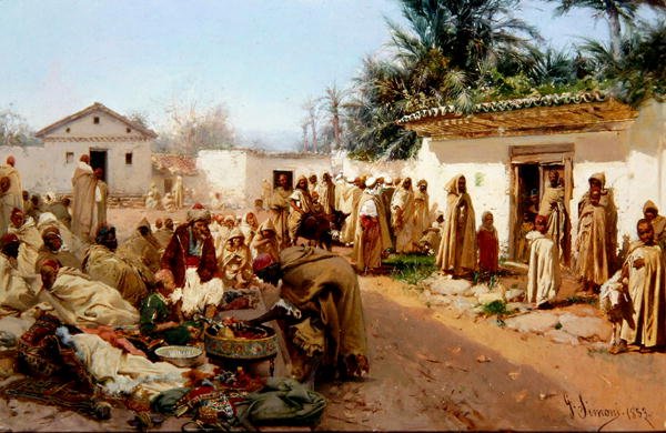 Arab falusi jelenet alkotó: Gustavo Simoni