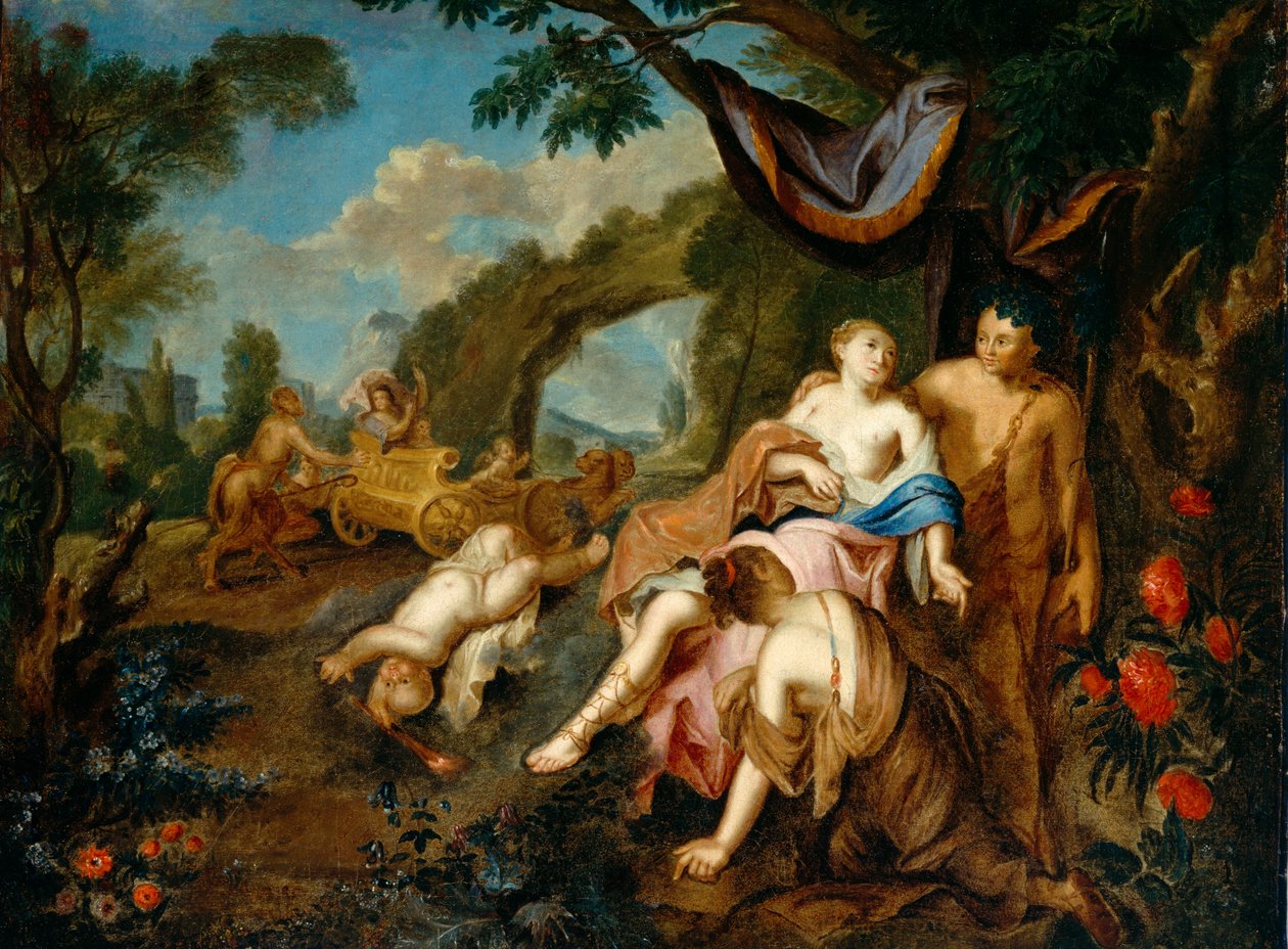 Bacchus és Ariadne, 1725 körül alkotó: Gustavus Hesselius
