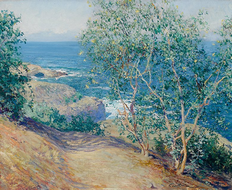 Indiai dohányfák, La Jollan Deutsch: Indische Tabakbaume, La Jollan alkotó: Guy Rose