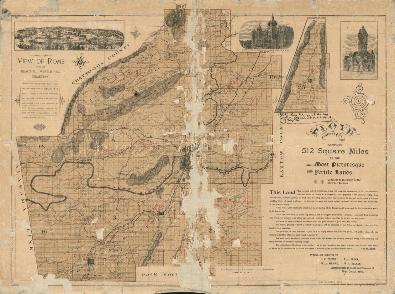 Floyd County, Ga. embraces 512 square miles of the most picturesque and fertile lands, conceded to the state Cherokee Indians alkotó: Guy Beauman
