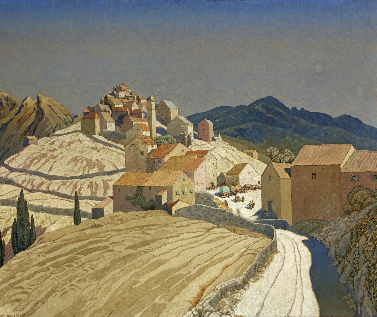 St Pierre Korzikán, 1933 körül (olaj, vászon) alkotó: Guy Kortright
