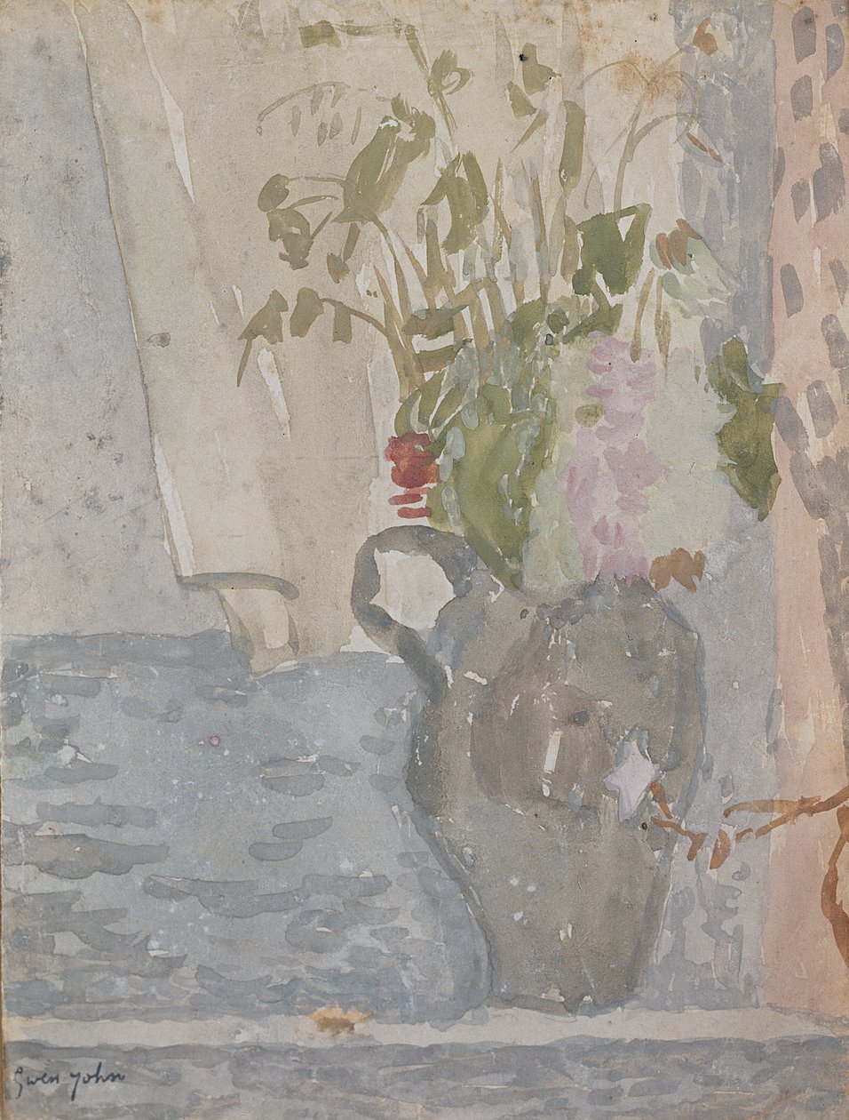 Virágok egy kancsóban alkotó: Gwen John