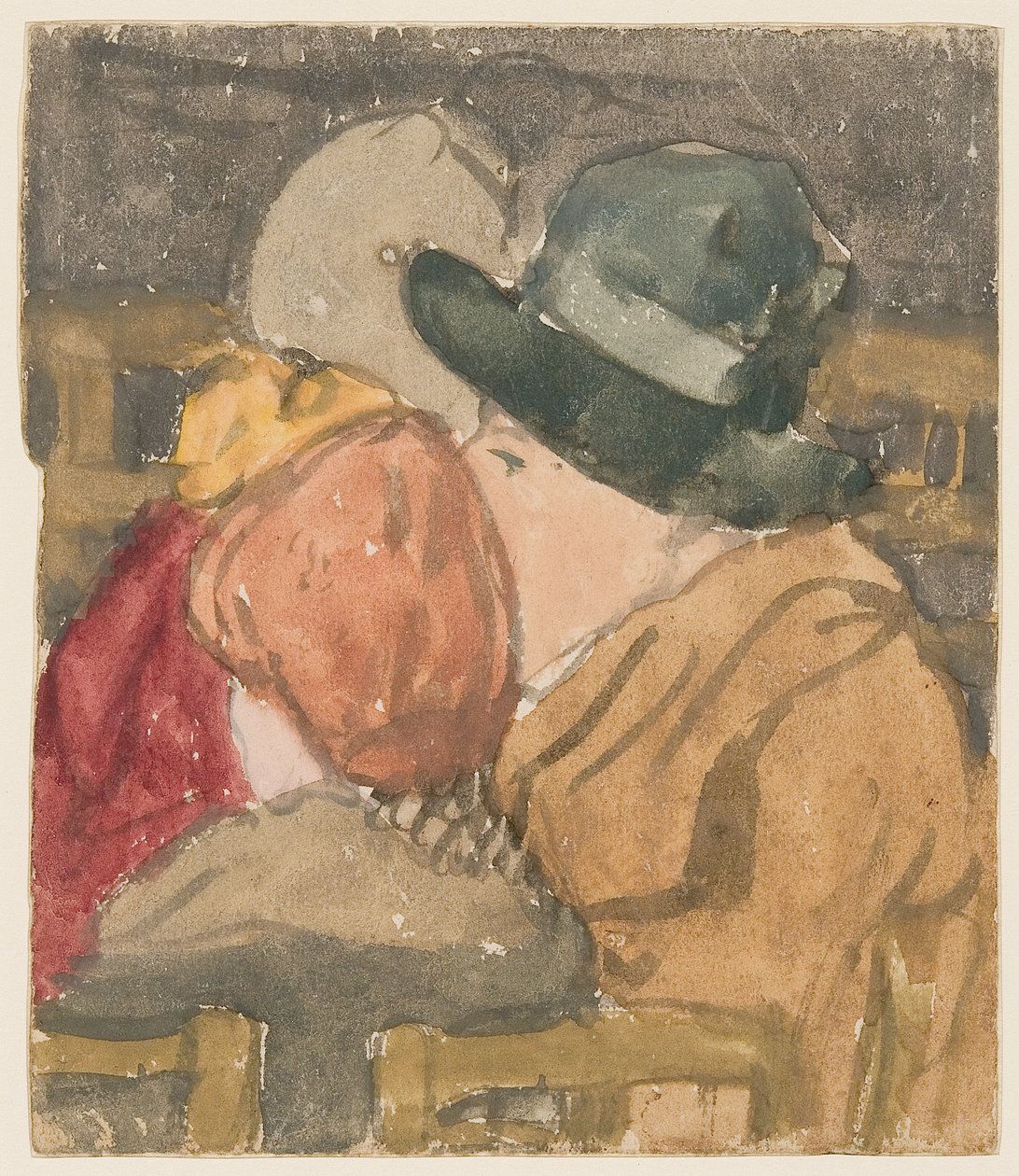 Figurák a templomban (akvarell, papír) alkotó: Gwen John