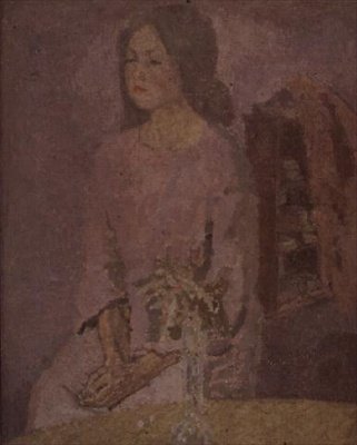 Lány rózsában, 1918 körül alkotó: Gwen John