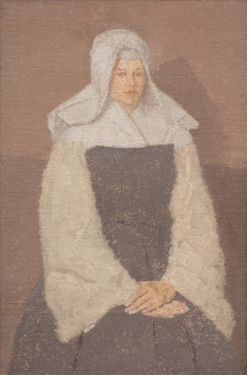 Fiatal apáca portréja, 1918-19 körül (olaj, vászon) alkotó: Gwen John