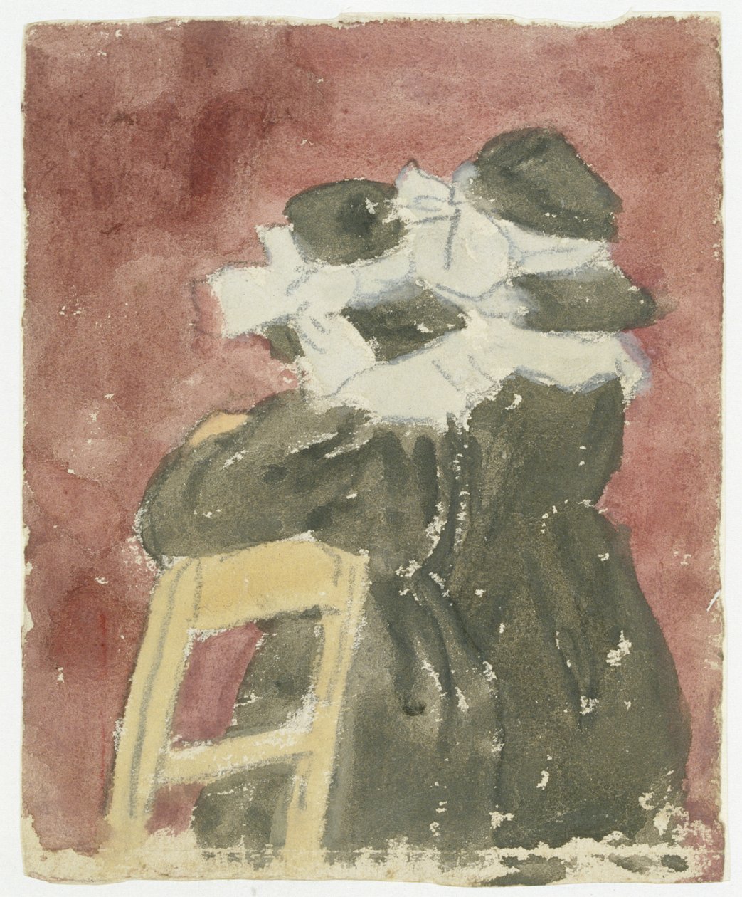 Két lány áll a templomban (ceruza akvarellel papíron) alkotó: Gwen John