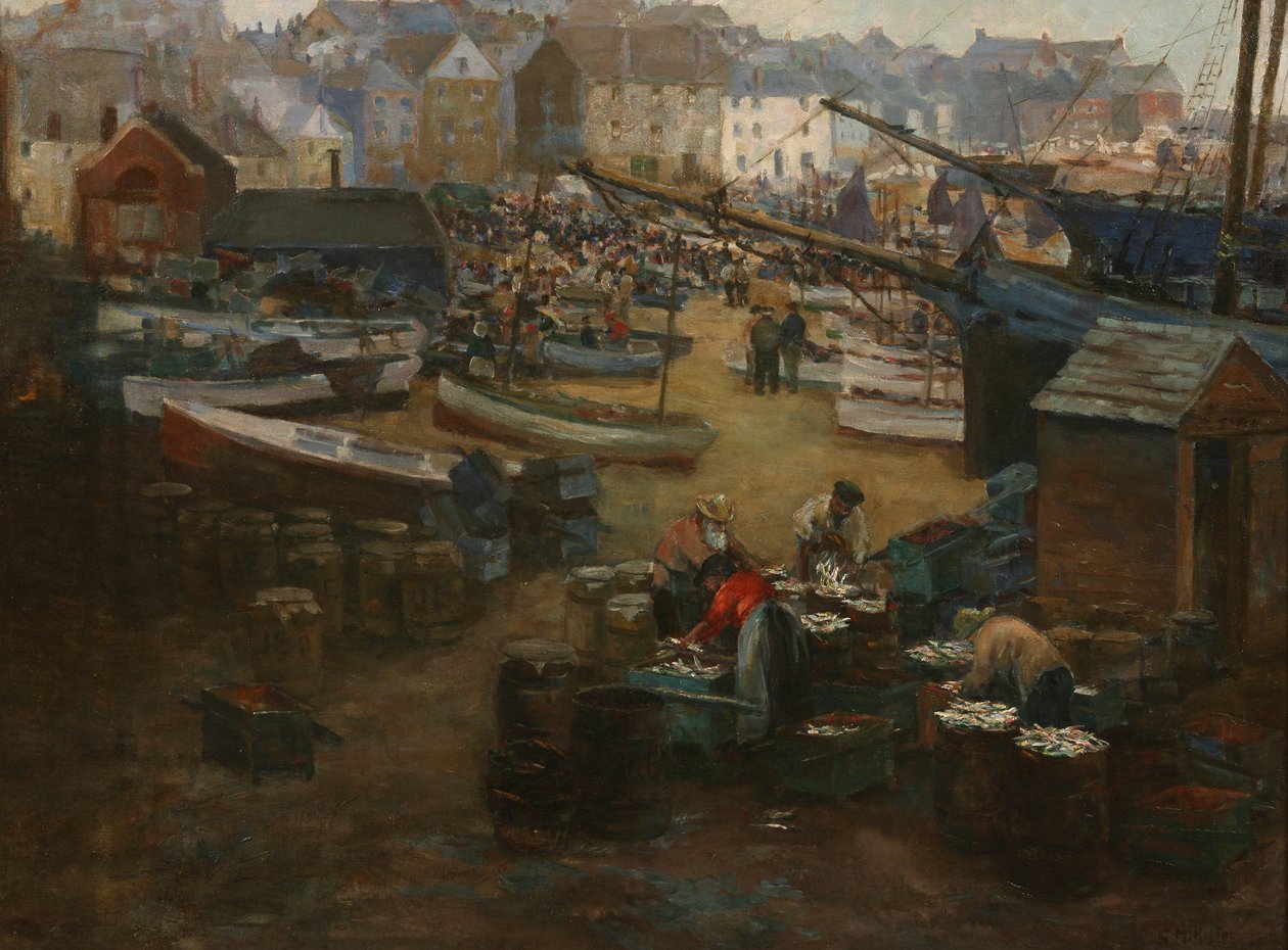 Halcsomagolás, St. Ives, 1910 körül alkotó: Gwendoline Margaret Hopton