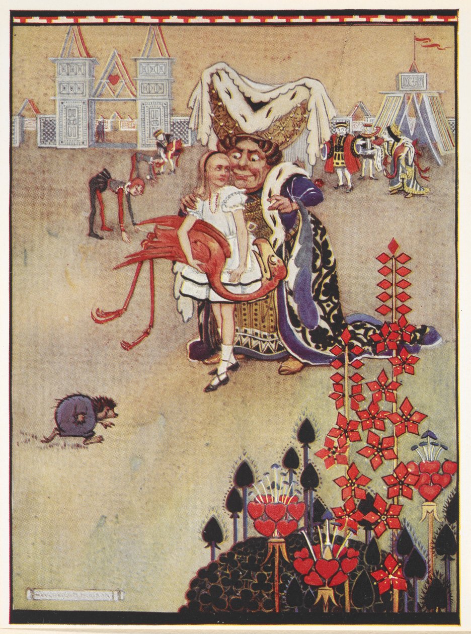 Alice és a hercegnő a krokett játék közben alkotó: Gwynedd M. Hudson