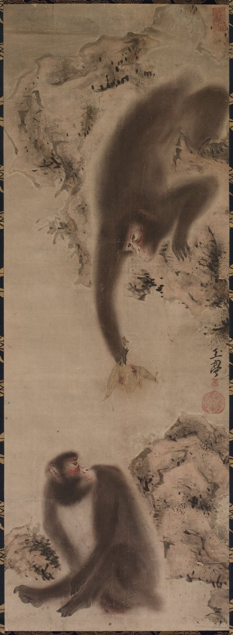 Majmok, c. 1800. alkotó: Gyokutei Katsu