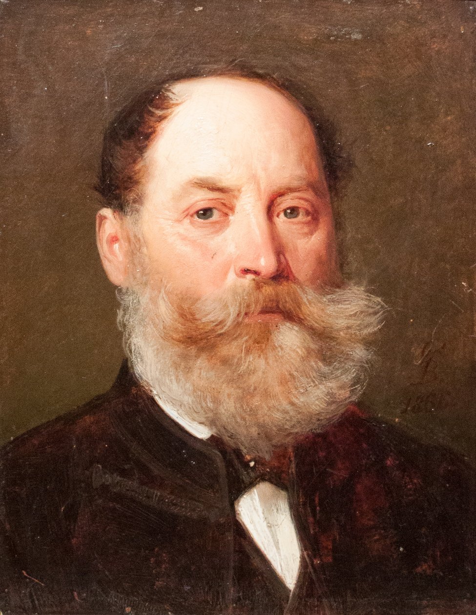 Portrait of Vilmos Benczur, father of the artistnMagyar: Benczur Vilmos, Benczur Gyula edesapja portrejan alkotó: Gyula Benczúr