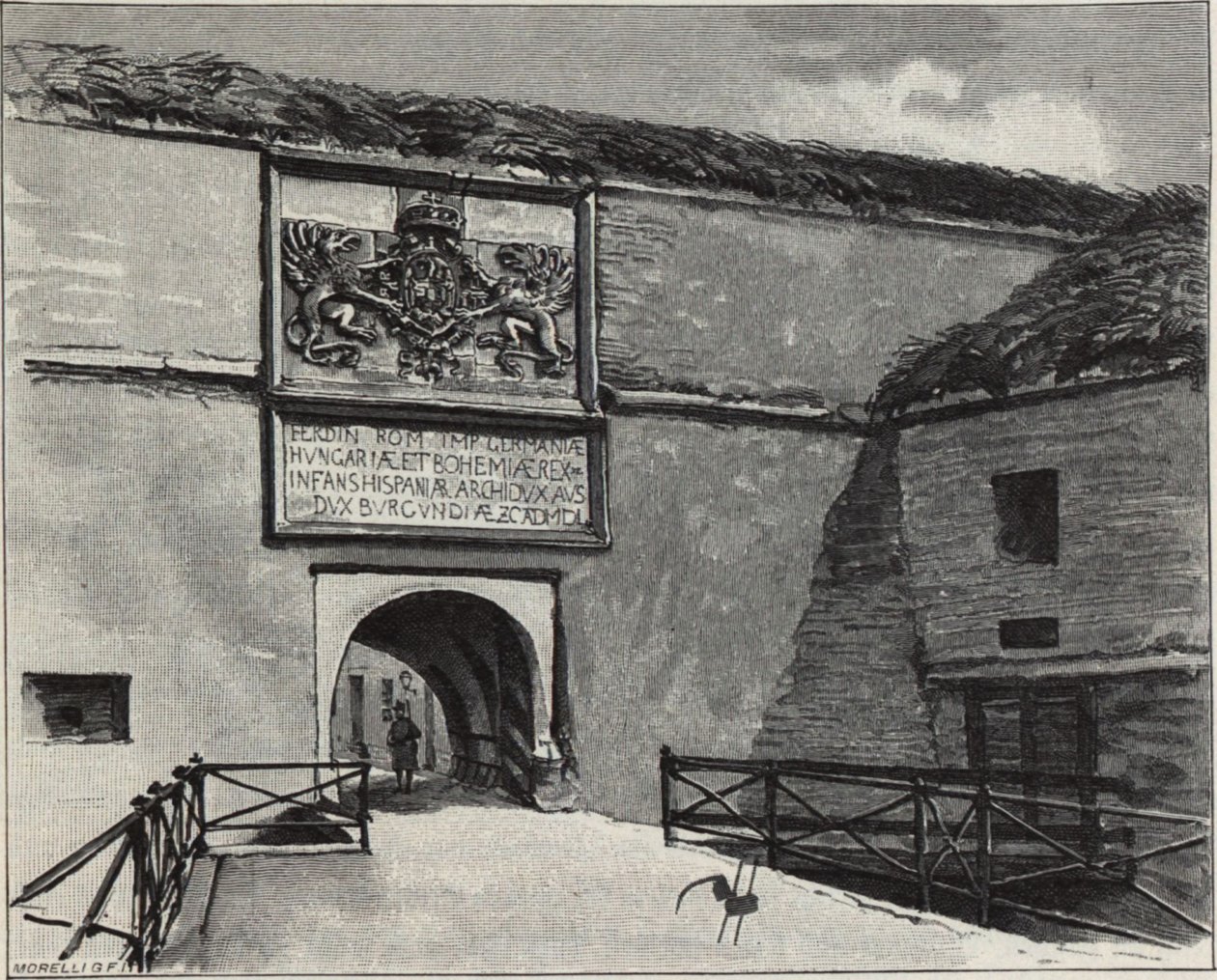 A komáromi régi erőd kapuja, 1890-es évek alkotó: Gyula Háry
