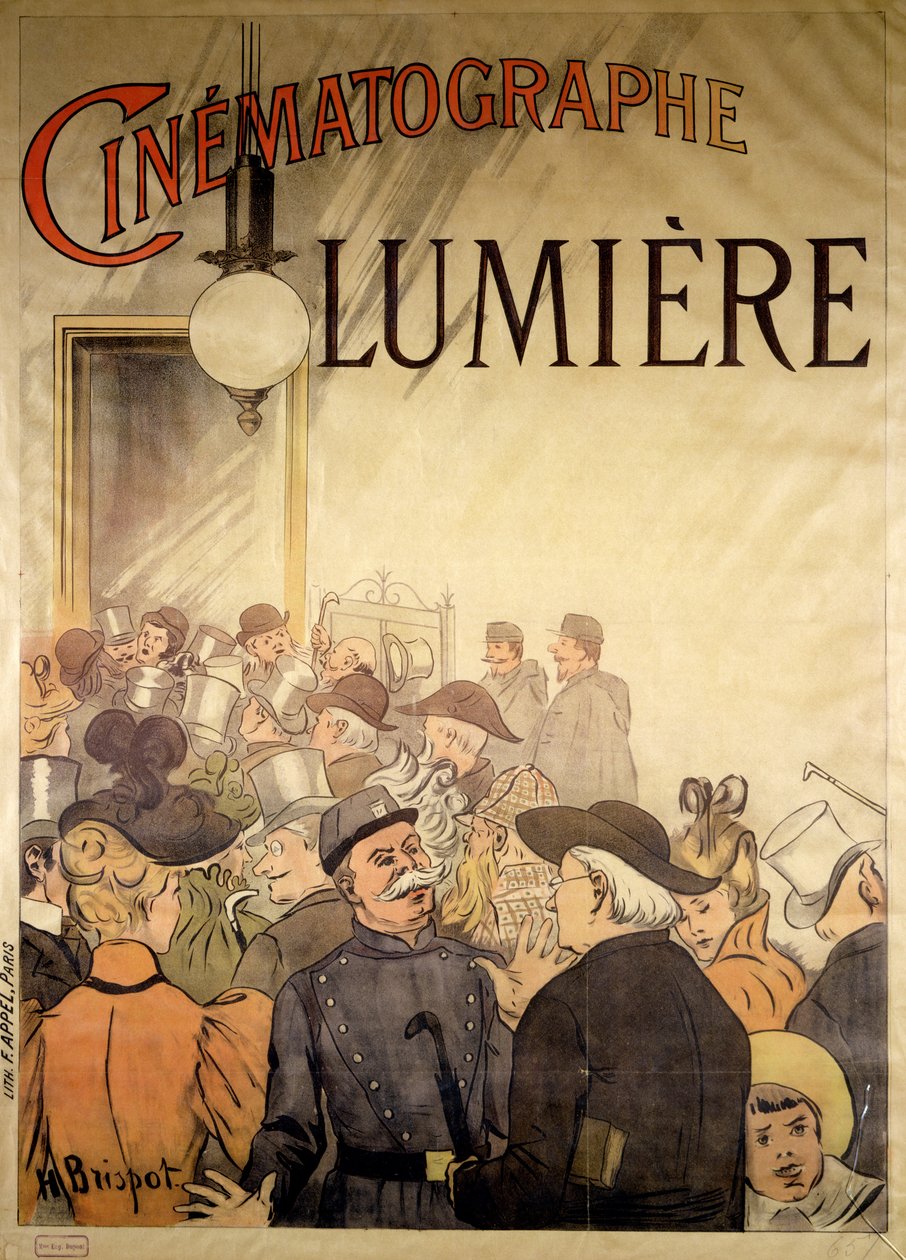 A „Cinematographe Lumiere” című plakát, 1896 alkotó: H. Brispot