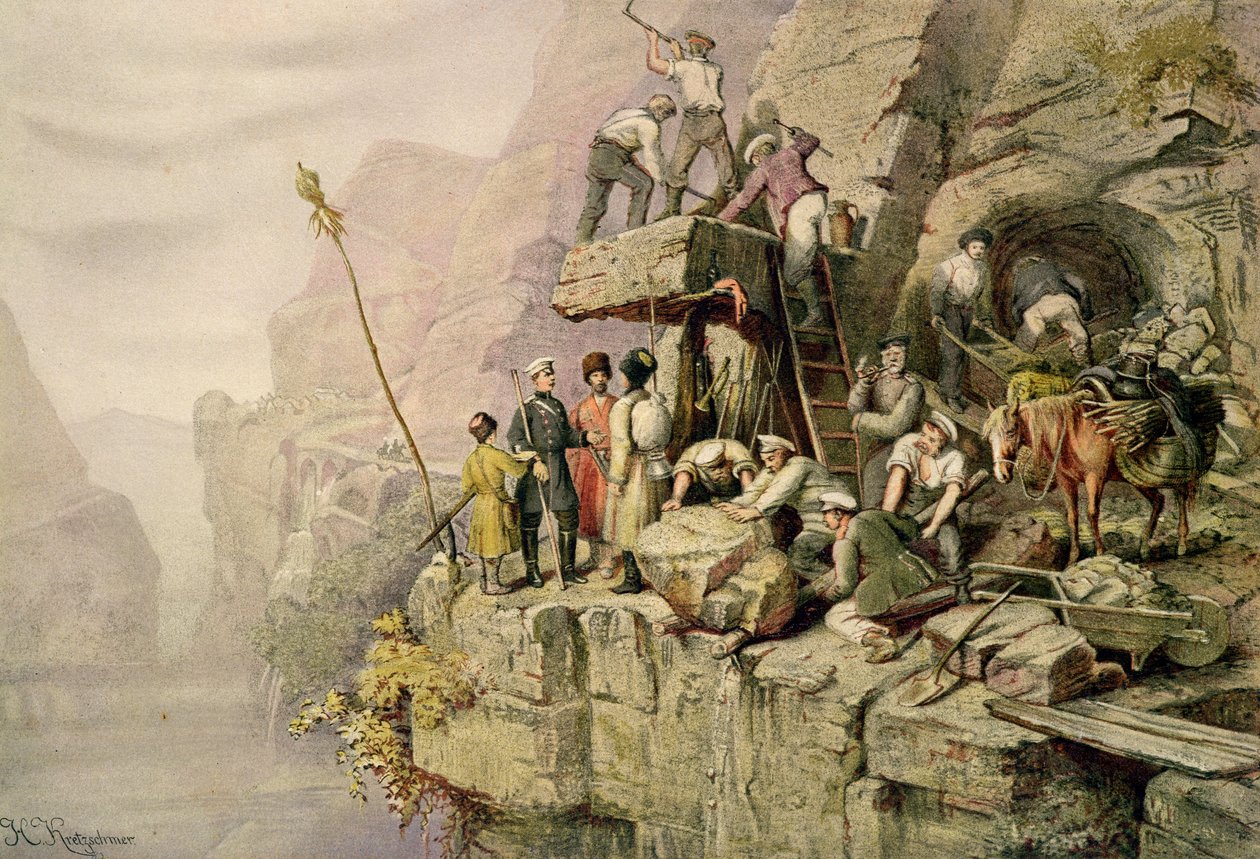 Egy kőbánya, 1833 alkotó: H. Kretzschmer