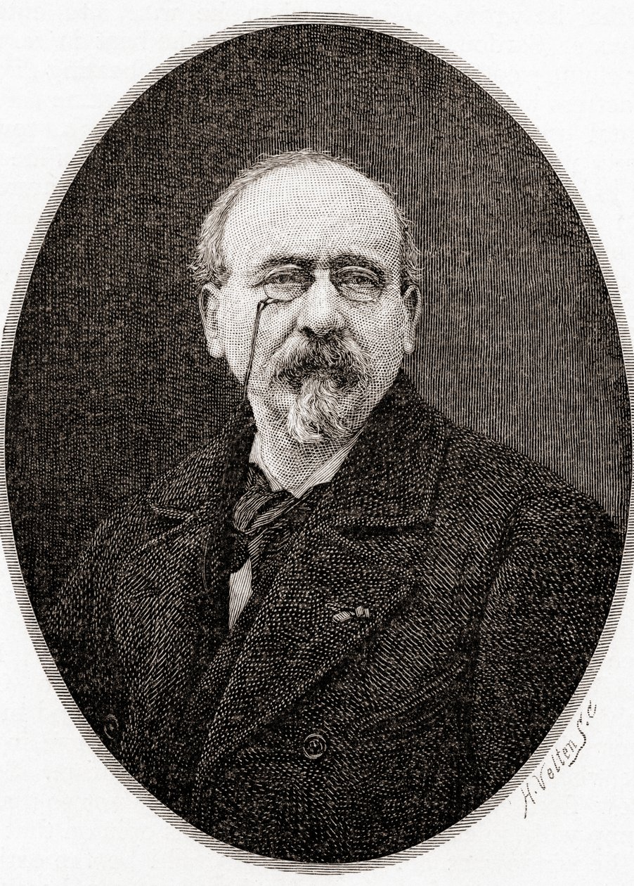 Charles Victor Cherbuliez, a The Century Illustrated Monthly Magazine-tól, 1884-ben (fametszet) alkotó: H. Velten
