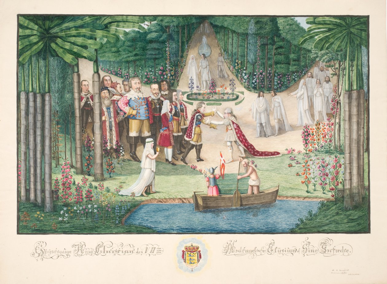 VII. Christian fogadtatása őseitől Elysiumban alkotó: H.G. Beenfeldt