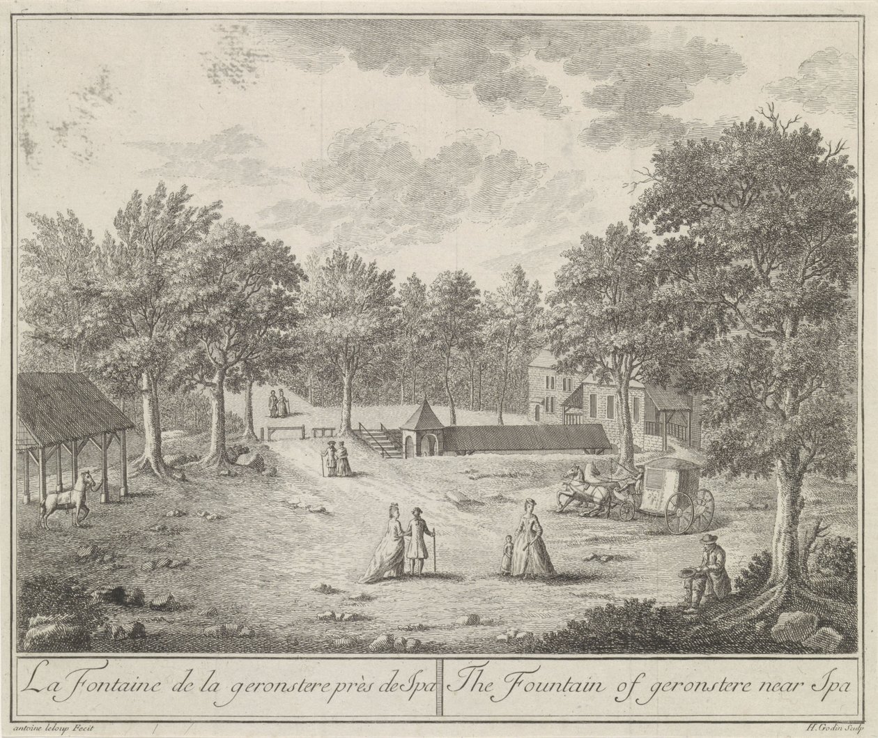 La Fontaine de la geronstere a Spa közelében alkotó: H.J. Godin