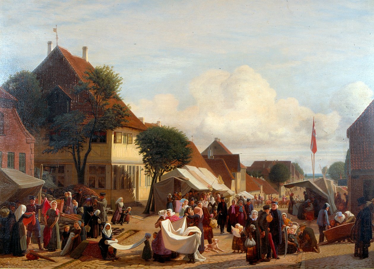 Piaci nap Fredericiában alkotó: H.J. Hammer