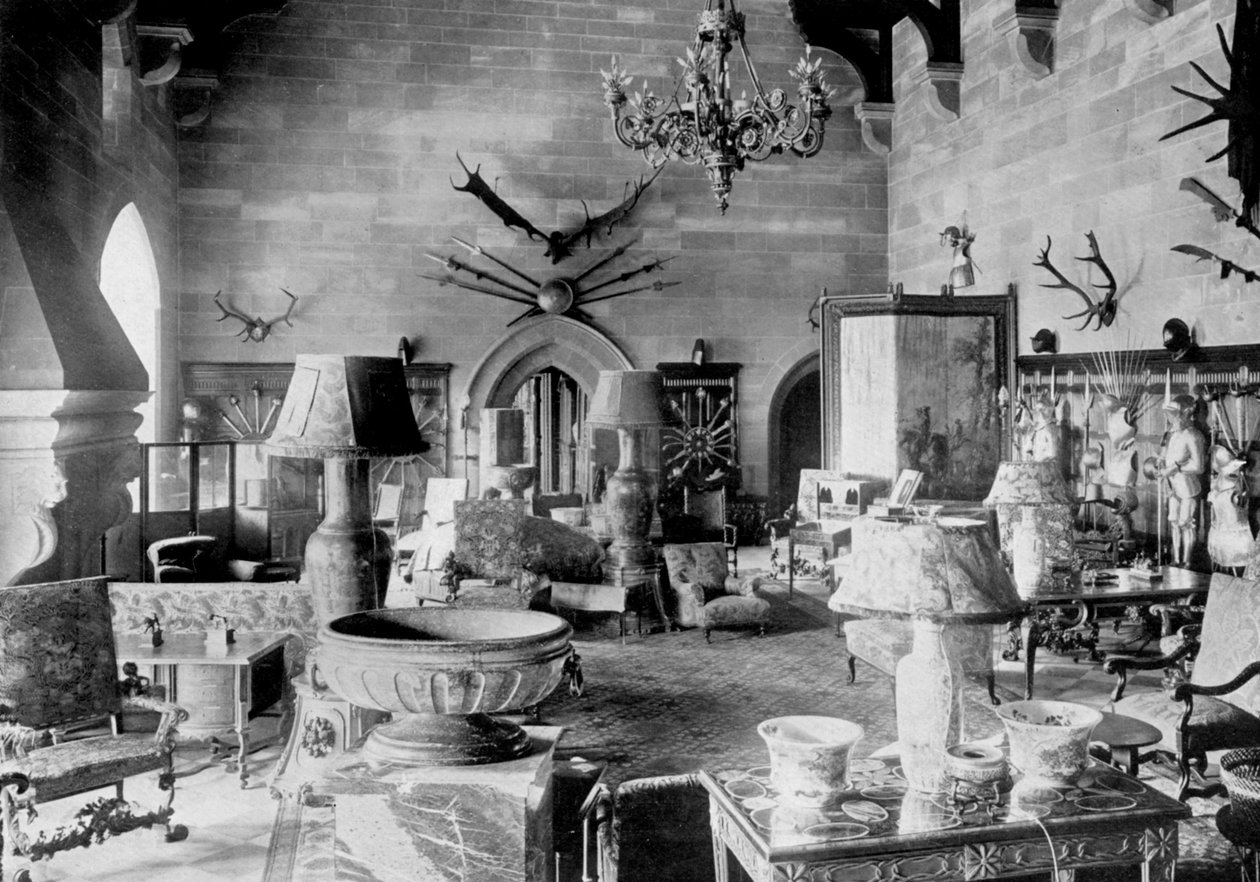 The Great Hall, Warwick Castle, 1924-1926. alkotó: HN King