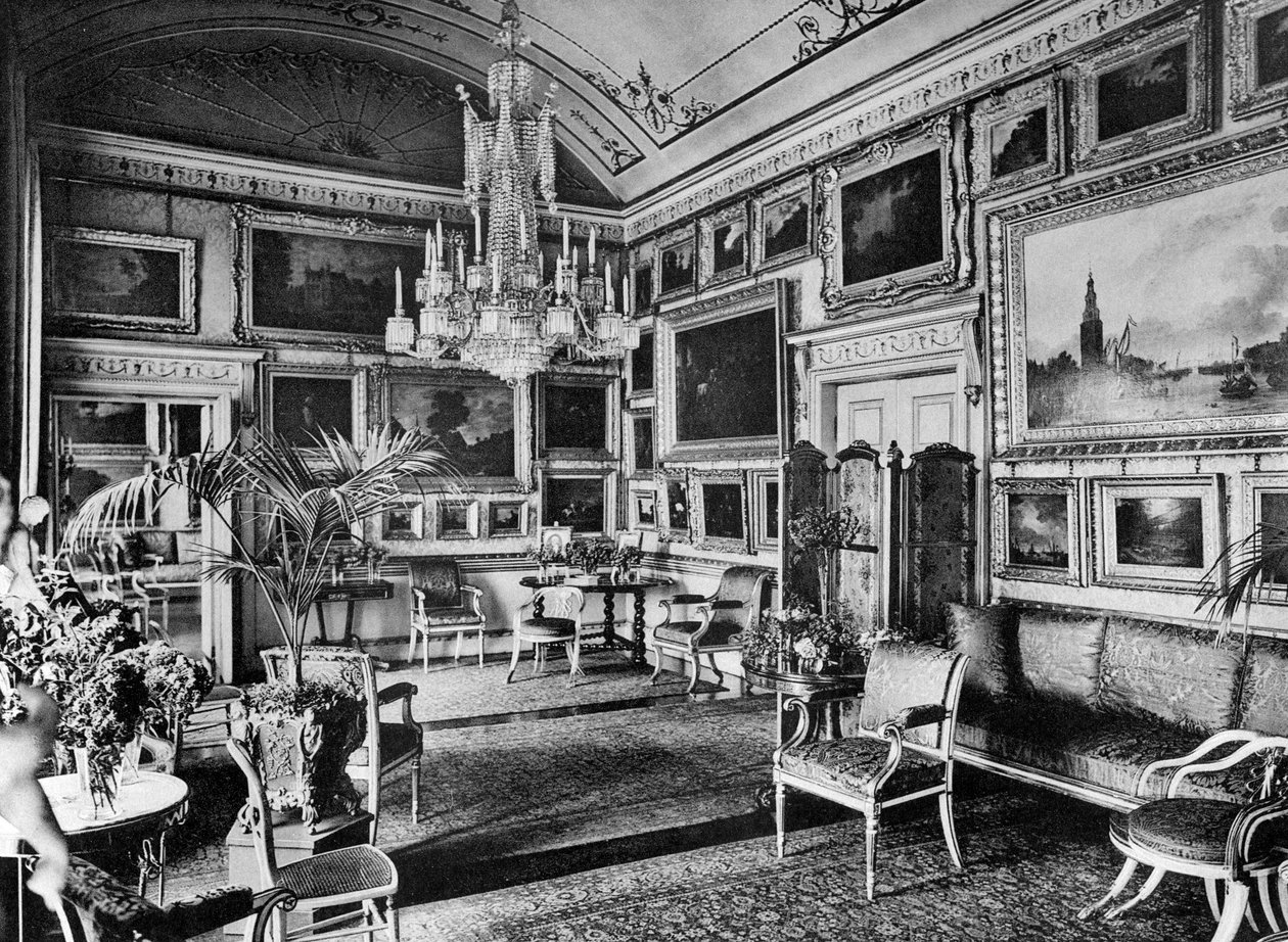 A Piccadilly szoba, Apsley House, 1908. alkotó: HN King