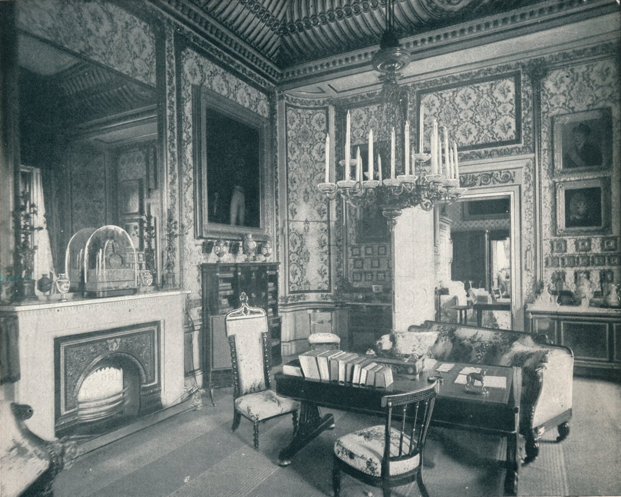 A Prince Consorts írószobája a Buckingham-palotában, 1899, 1901 alkotó: HN King