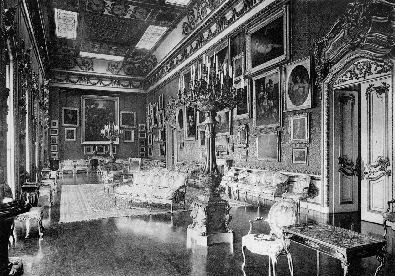 The Waterloo Chamber, Apsley House, 1908. alkotó: HN King