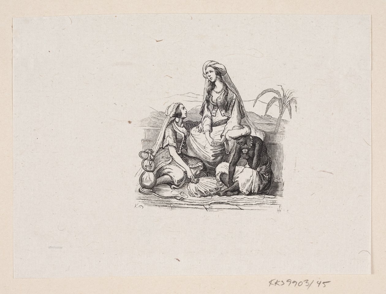 Illusztráció a "The Flying Suitcase"-hez H.C. Andersen, "Tündérmesék és történetek", 1. kötet alkotó: H.P. Hansen