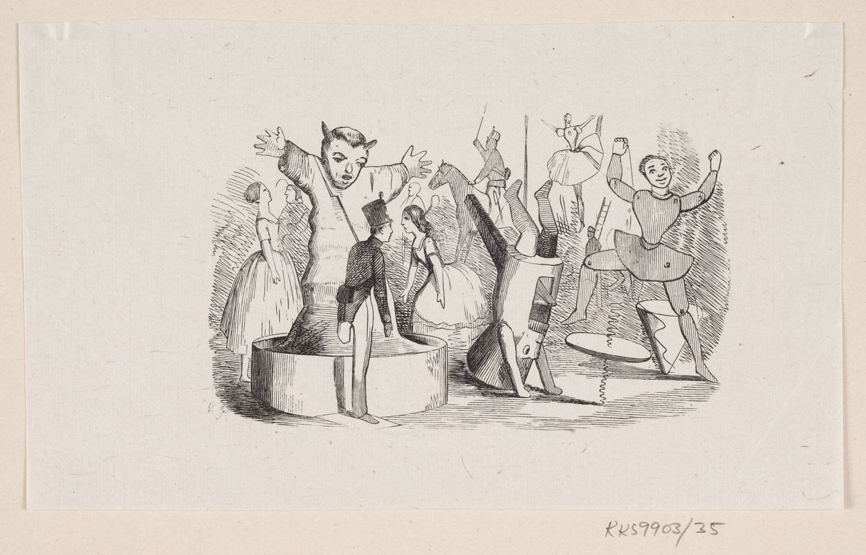 Illusztráció a "The Steadfast Tin Soldier" című filmhez H.C. Andersen, "Tündérmesék és történetek", 1. kötet alkotó: H.P. Hansen