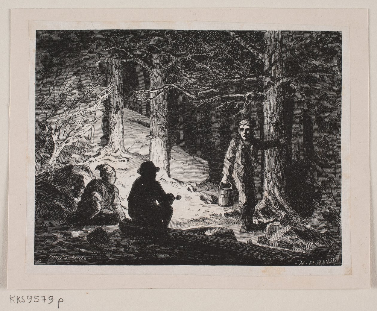 Illusztráció: "Egy nyári éjszaka Krogskovenben" alkotó: H.P. Hansen