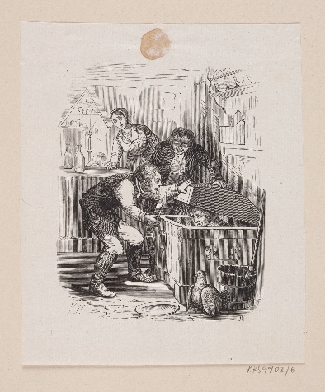 Illusztráció a "Little Claus and big Claus"-hoz H.C. Andersen, "Tündérmesék és történetek", 1. kötet alkotó: H.P. Hansen