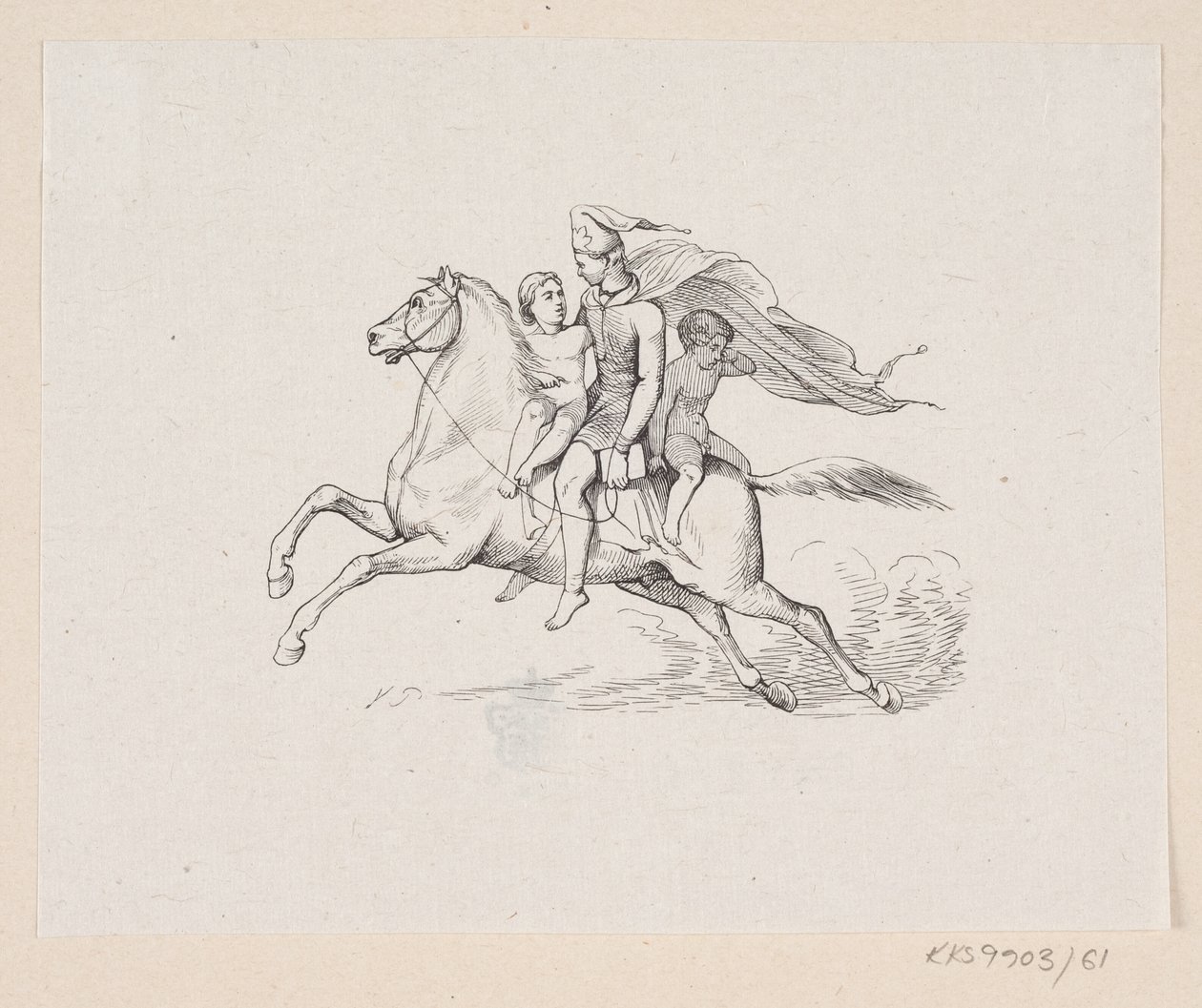 Illusztráció az "Ole Lukøie"-hez, H.C. Andersen, "Tündérmesék és történetek", 1. kötet alkotó: H.P. Hansen