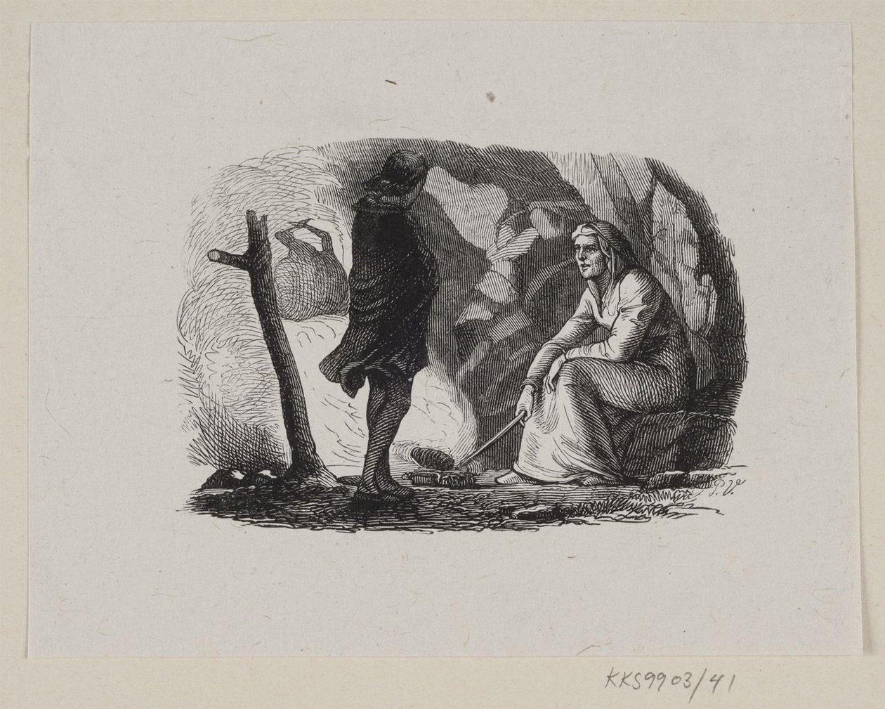 Illusztráció a "The Garden of Paradise" című filmhez, H.C. Andersen, "Tündérmesék és történetek", 1. kötet alkotó: H.P. Hansen