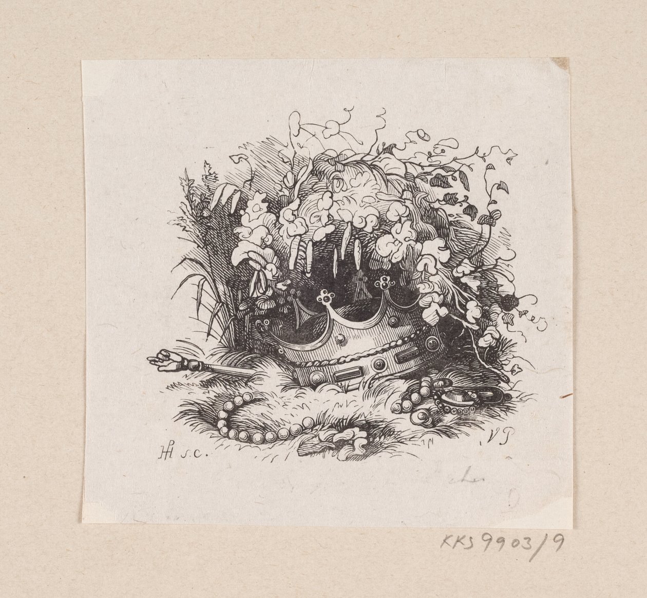 Illusztráció a "The Princess on the Pea" című filmhez, H.C. Andersen, "Tündérmesék és történetek", 1. kötet alkotó: H.P. Hansen