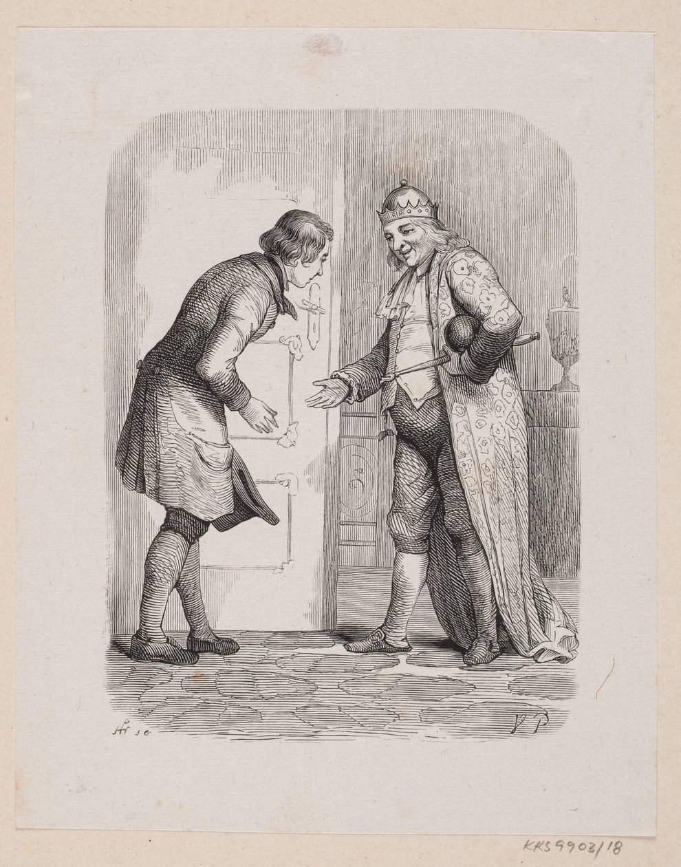 Illusztráció a "The Traveling Companion" című filmhez H.C. Andersen, "Tündérmesék és történetek", 1. kötet alkotó: H.P. Hansen