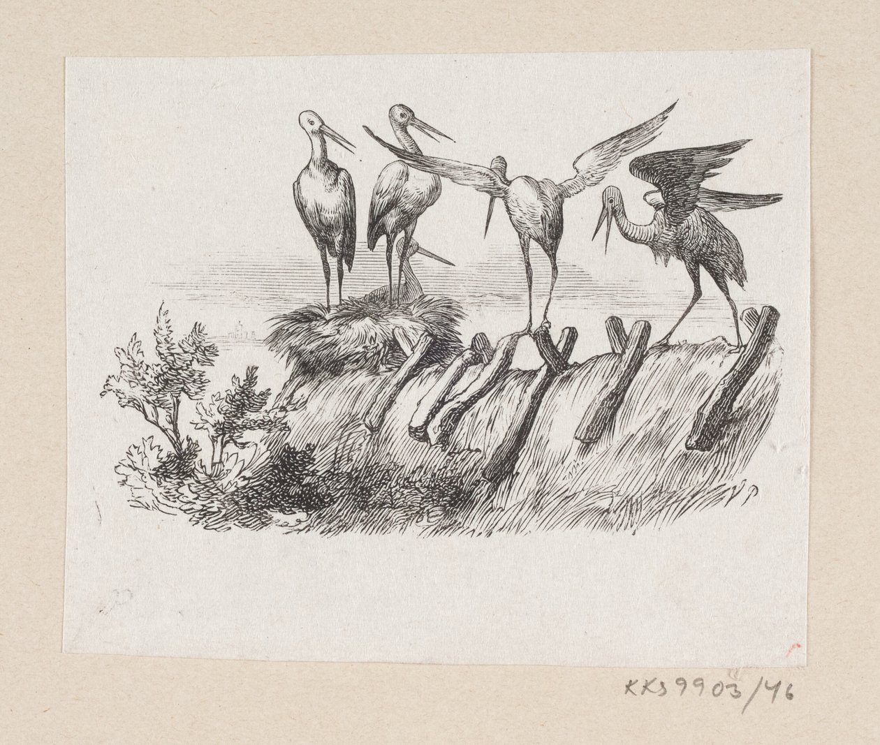 Illusztráció a "The Storks"-hoz H.C. Andersen, "Tündérmesék és történetek", 1. kötet alkotó: H.P. Hansen