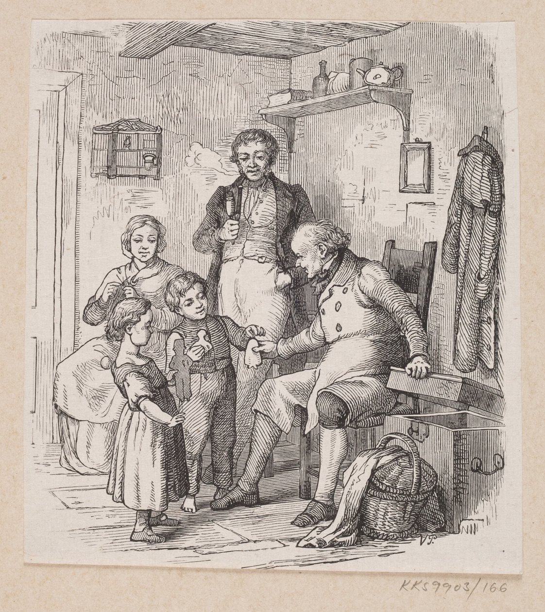 Illusztráció az "Under the Willow Tree"-hez, H.C. Andersen, "Tündérmesék és történetek", 2. kötet alkotó: H.P. Hansen