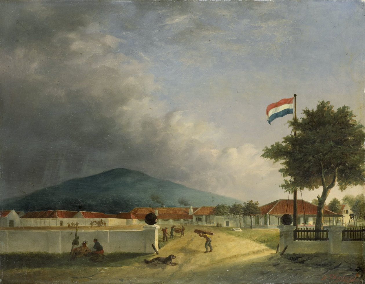A Kedawong Cukorgyár Pasuruan közelében, Jáva államban alkotó: H.Th. Hesselaar