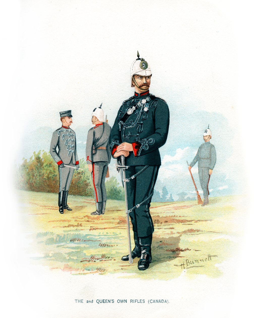 A 2. Queens Own Rifles Kanada, 1890. alkotó: H. Bunnett