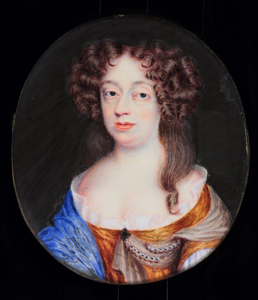 Frances Pierrepont, Newcastle hercegnője (akvarell elefántcsonton) alkotó: H. Byrne