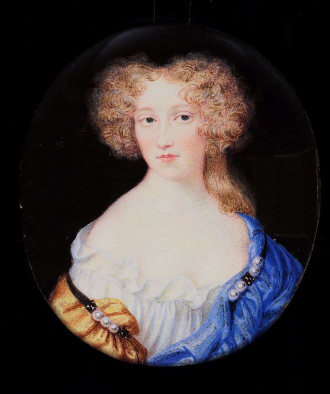 Lady Margaret Cavendish, majd Newcastle hercegnője (akvarell elefántcsonton) alkotó: H. Byrne