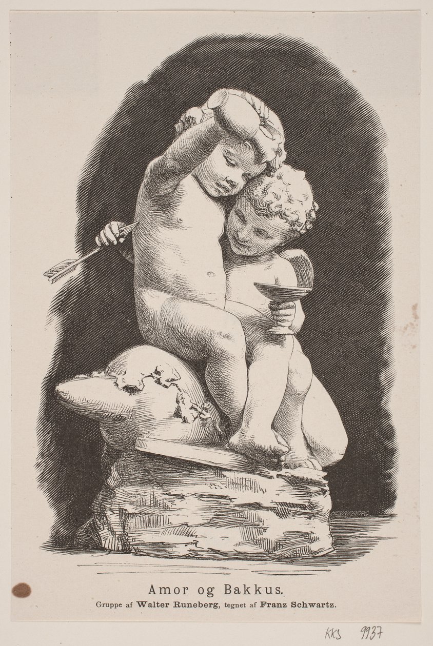 Cupido és Bacchus alkotó: H. C. Henneberg