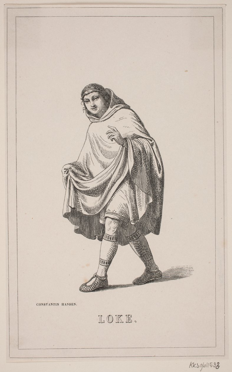 Loki. Illusztráció Fabricius Dánia története című művéhez, 1, 108. alkotó: H. C. Henneberg