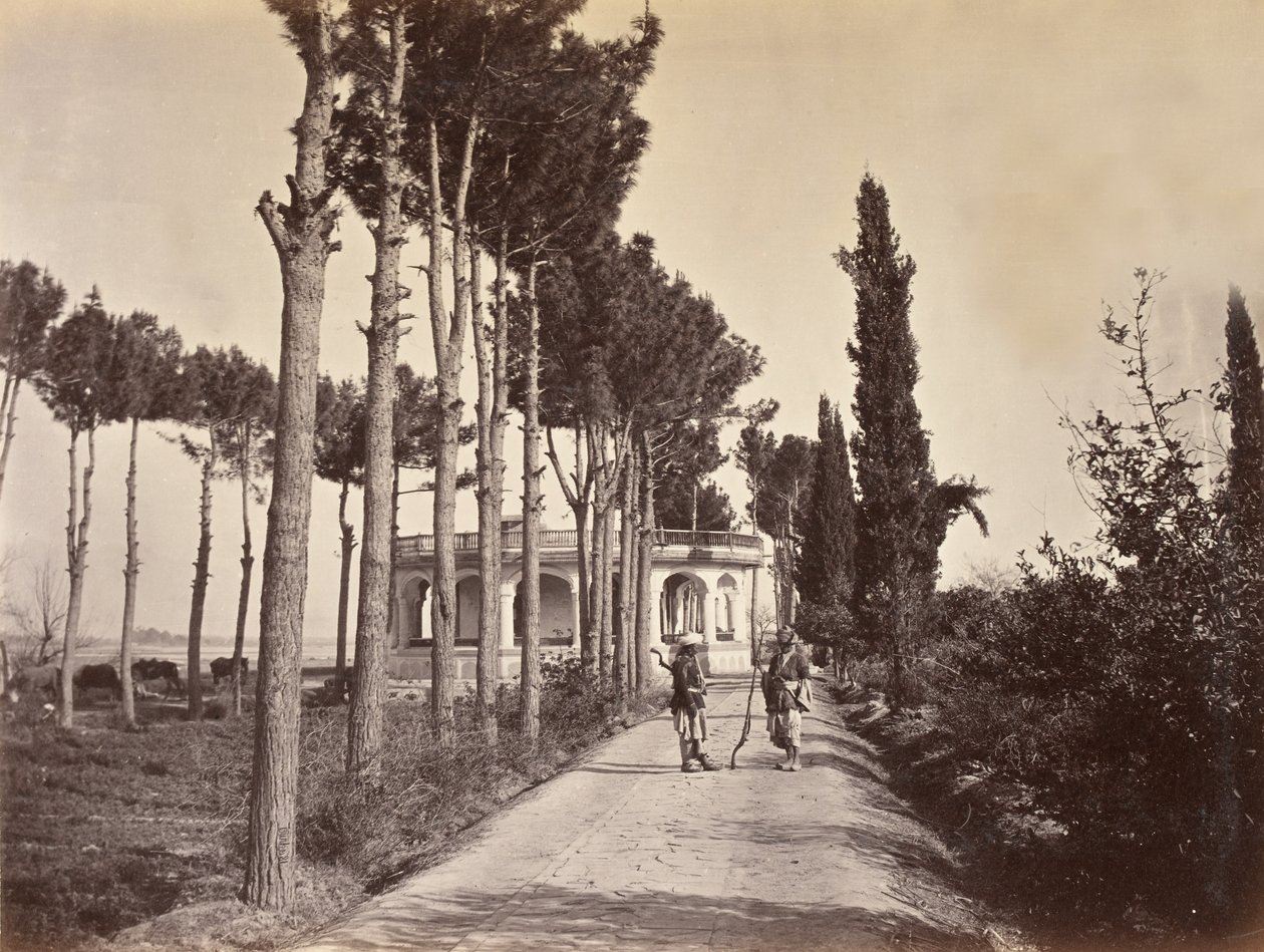 Afgánok Babur kertjében, Jalalabad, 1878 alkotó: H. Charuis