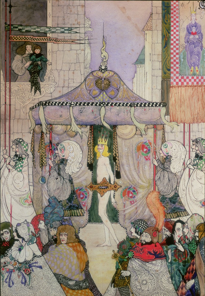 Illusztráció a The Emperors New Clotheshoz, írta Hans Christian Andersen (1805-75) alkotó: H. Clarice