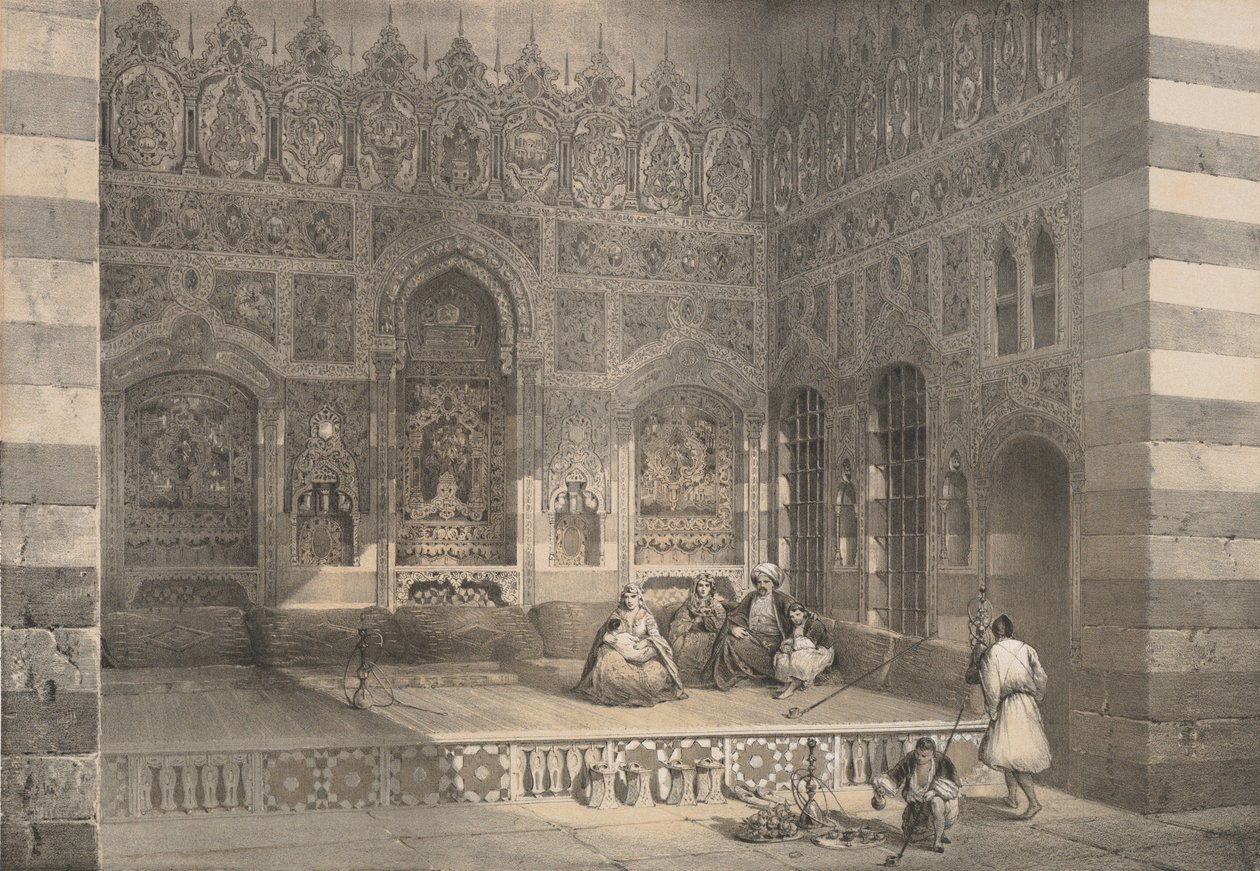 100. An Iwan, Damaszkusz, 1843. alkotó: H. Clerget