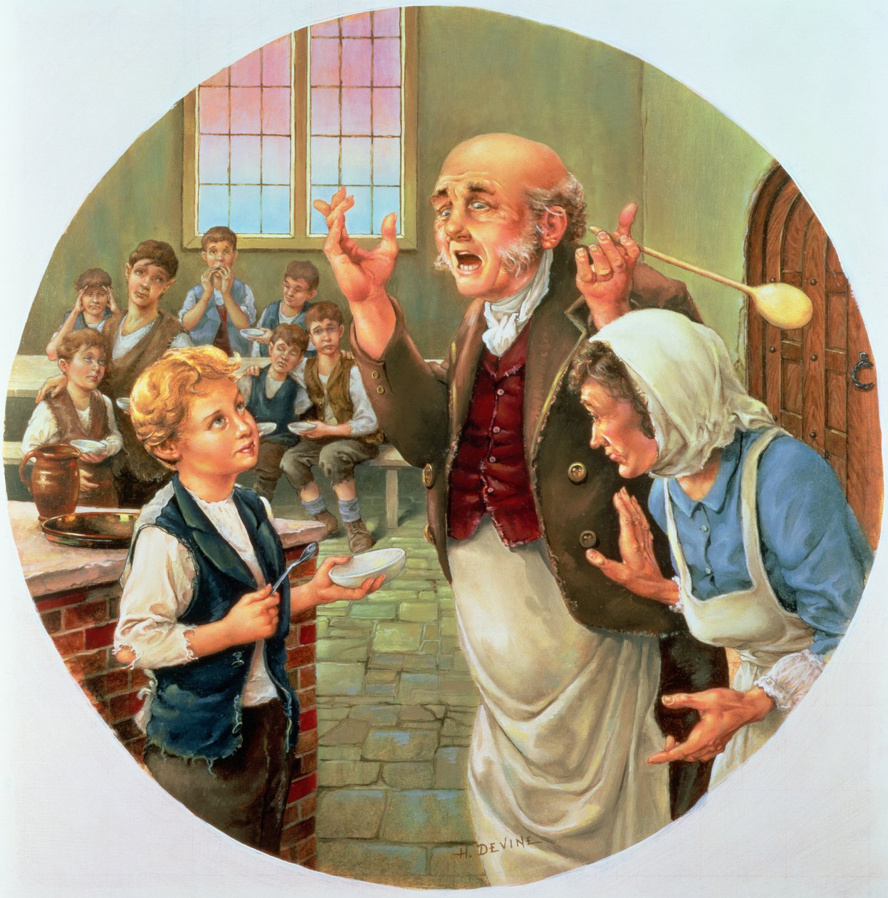 Oliver Twist többet kér Charles Dickens világából, később Spode lemezként készült alkotó: H. Devine