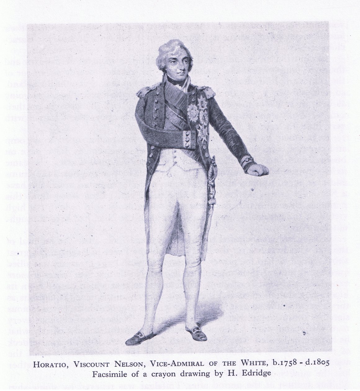 Horatio, Nelson vikomt, a Collins által kiadott British Adventure-ből alkotó: H. Eldridge