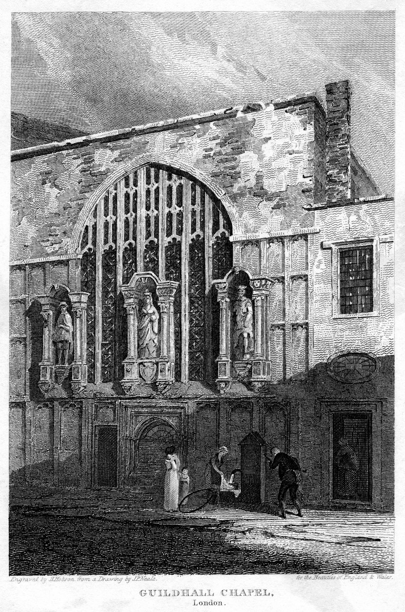 Guildhall Chapel, London City, 1815. alkotó: H. Hobson