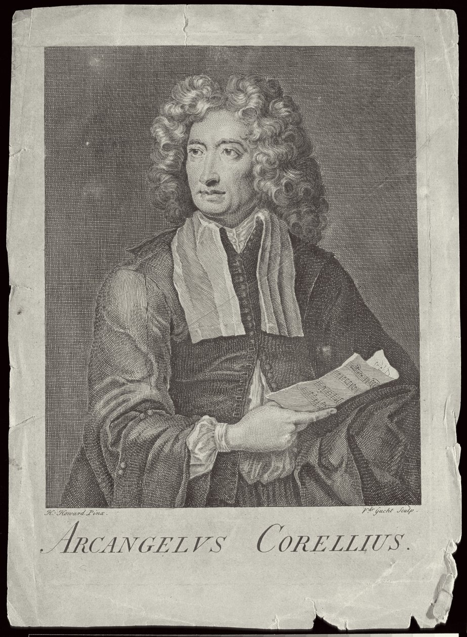 Arcangelo Corelli (1653-1713), Van der Gucht metszete. alkotó: H. Howard