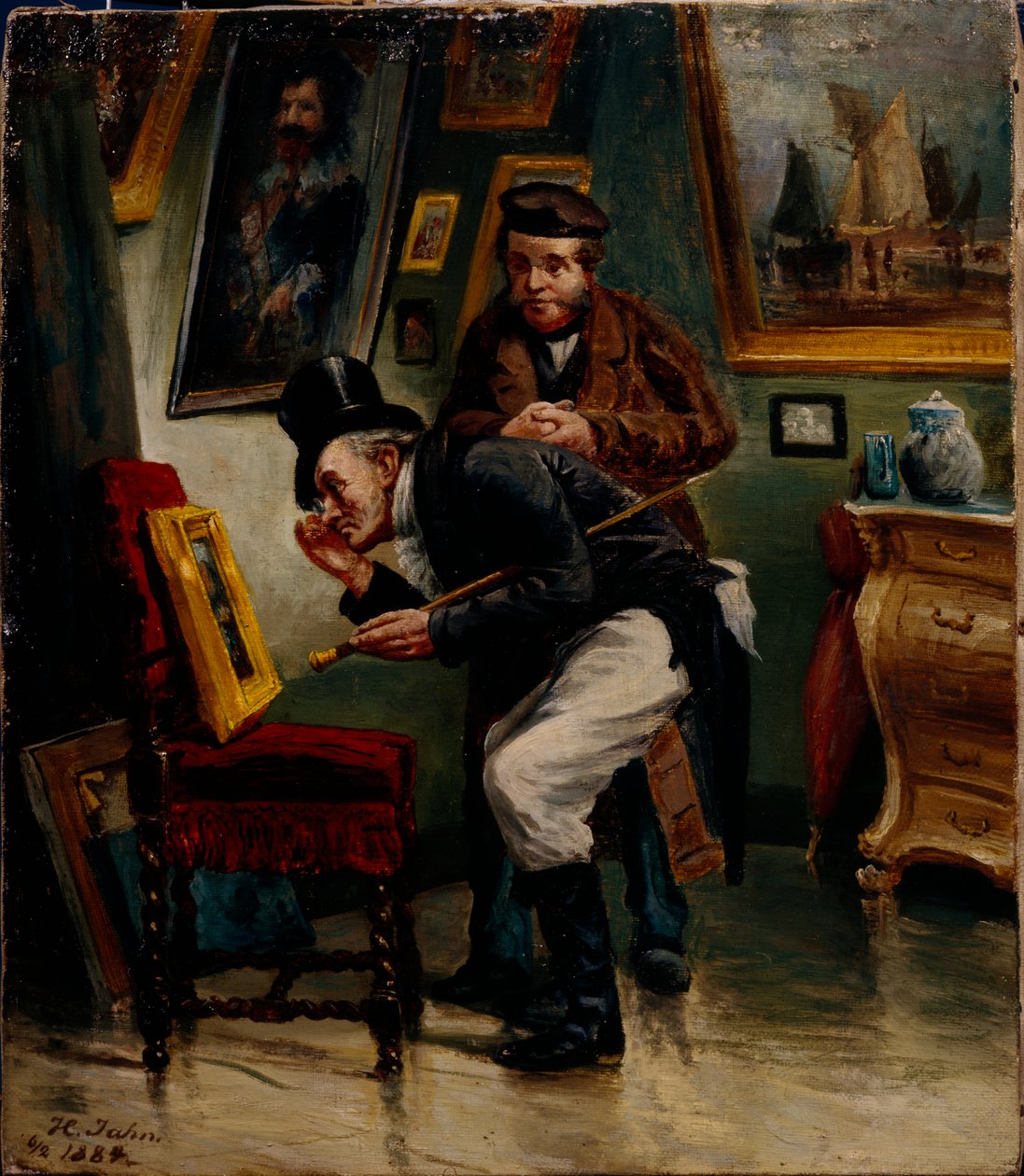 A műkereskedő alkotó: H. Jahn